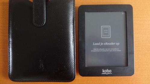 E-reader KOBO mini met hoesje, lampje en snoer