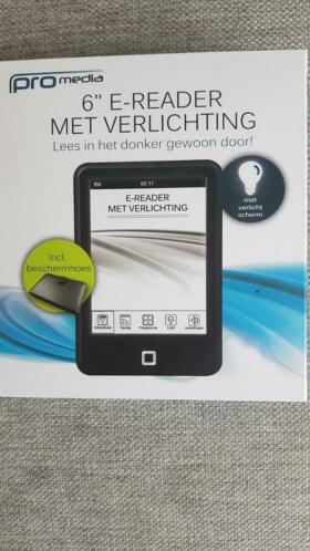 E-reader met verlichting en beschermhoes