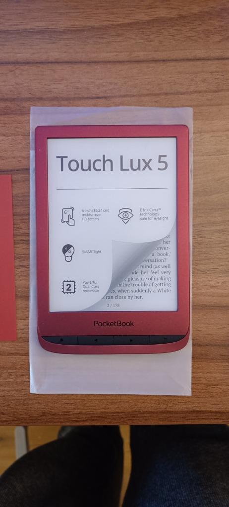 E-reader PocketBook Touch Lux 5 Rood