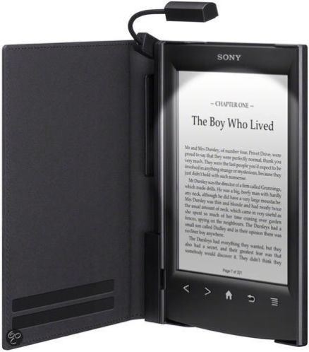 E-reader Sony PRS-T2 met hoes en verlichting 