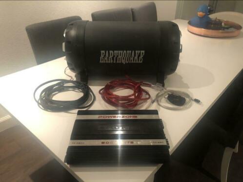 Earthquake K10 subwoofer met versterker en kabels