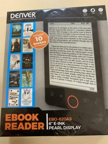 Ebook Reader DENVER EBO-620AS  inclusief 10 boeken