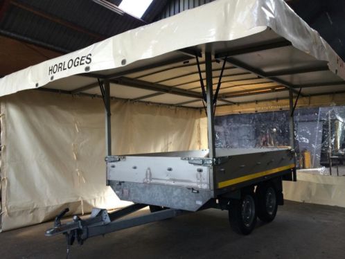 Eduard plateau verkoopwagen dubbel asser 2 x 750 KG torsi as