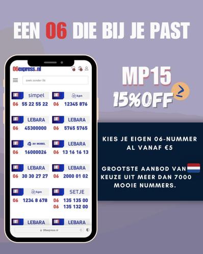 Een 06 die bij je past. 06express.nl al vanaf 5