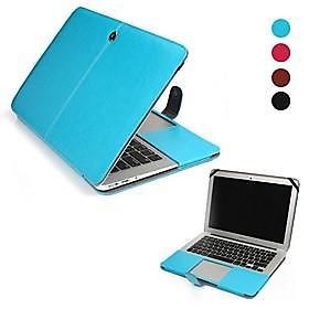 effen kleur pu leer full body case voor de MacBook Air 13