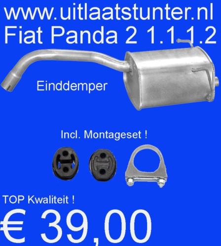 Einddemper Fiat Panda 2 1.1 1.2  39,00 Voorraad
