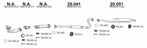 Einddemper HONDA ACCORD V Coupe (CD7, CD9)  1993.09-1998.