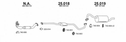 Einddemper MITSUBISHI LANCER V Station Wagon (CBW, CDW) 