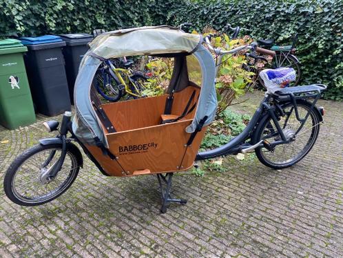 Electrische Babboe City-E bakfiets inclusief regentent