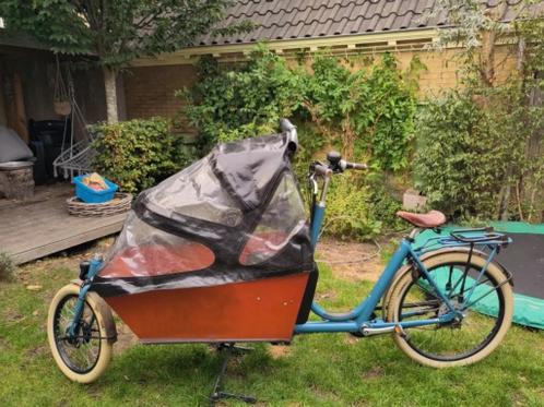 Electrische Bakfiets .nl cargobike long Petrol Blue