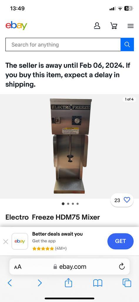 Electro Freeze Mixer