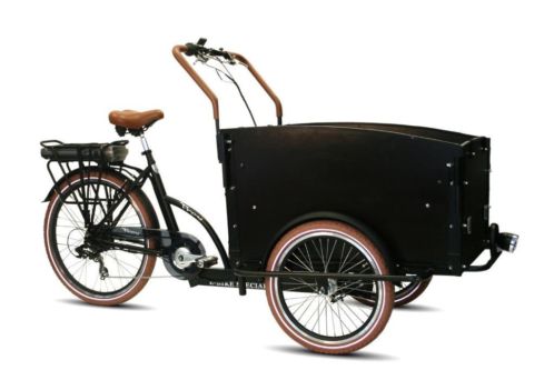 Elektrische Bakfiets Troy Mat Zwart 7 Speed 36V 11AH 