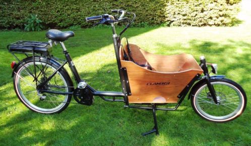 Elektrische zwarte bakfiets tweewieler middenmotor, NIEUW