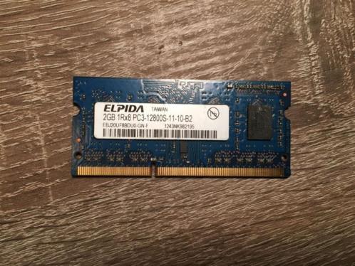 Elpida 2gb (1x2gb) 1Rx8 PC3-12800S 1600mhz DDR3 laptop ram