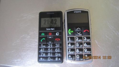 Emporia ampBeafon telefoons incl opladers te koop