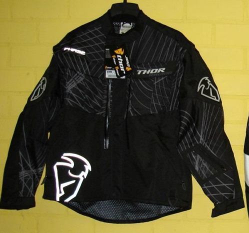 enduro jas maat XL NIEUW THOR offroad zwart reflectie air 