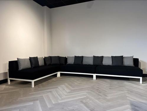 Exclusieve Falain loungeset met zwart wit met sunbrella