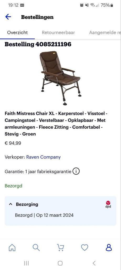 Faith Mistress Chair XL - Visstoel Campingstoel