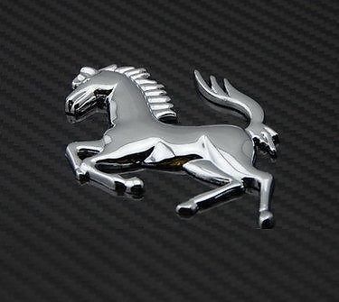 Ferrari logo  embleem, chrome