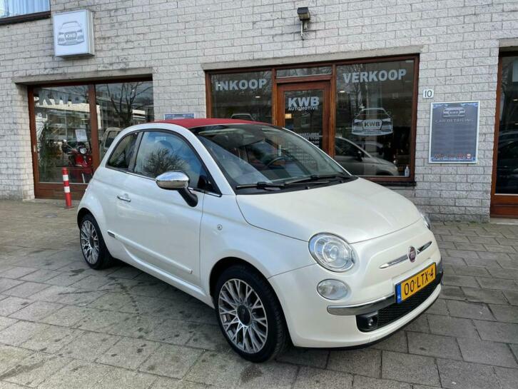 Fiat 500 1.2 Automaat Cabrio 2010 xenon leer parelmoer 