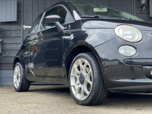 Fiat 500 1.4 16V C 2008 Zwart Apk Airco Bomvol SoundSystem