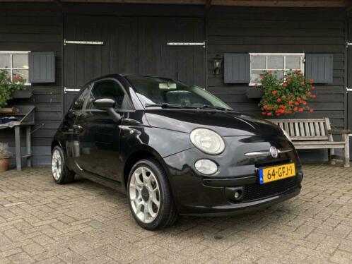 Fiat 500 1.4 16V C 2008 Zwart Apk Airco Bomvol SoundSystem