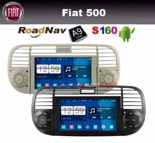 Fiat 500 android 4.4 s160 radio navigatie bluetooth wifi dvd