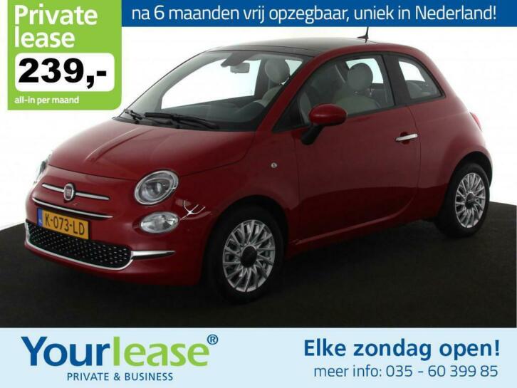 Fiat 500 Hybrid Lounge  239,- euro All-in private lease
