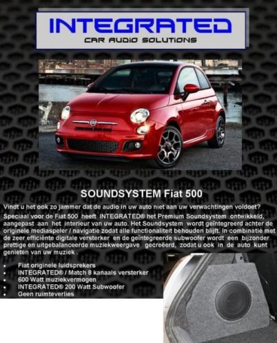 Fiat 500 SoundSystem Premium 600Watt Integrated