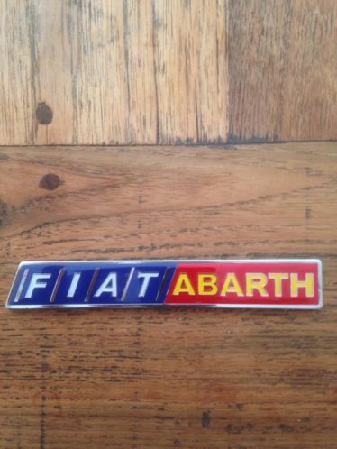 Fiat Abarth embleem plaatje langwerpig