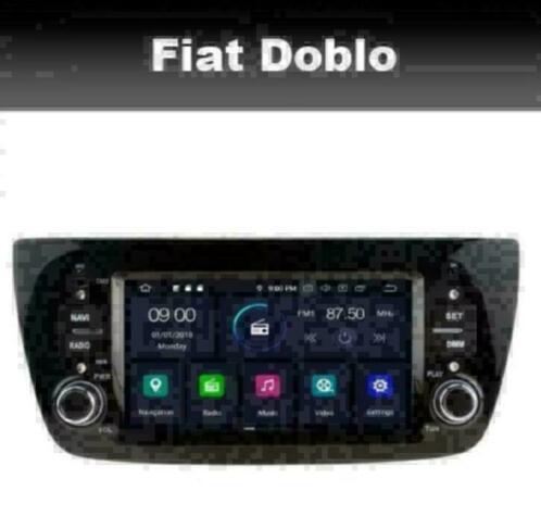 Fiat Doblo 2009-2015 radio navigatie android 9.0 wifi dab