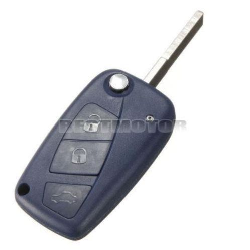 Fiat sleutel blauw klapsleutel 3 knoppen behuizing cv