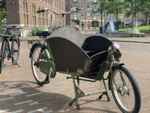 Fietsfabriek Bakfiets Original Legergroen incl. zuil