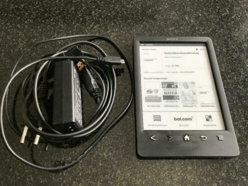 Fijne zwarte PRS-T3 e-reader  originele Sony reisadapter