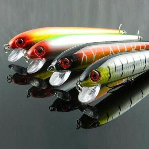 Fishing Lures Bass Minnow Crankbait Hard Baits Hooks