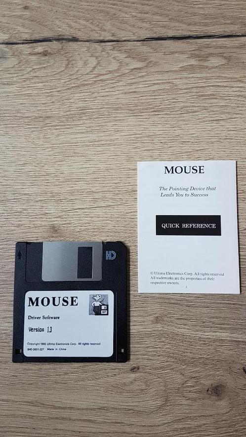 Floppy Disk MOUSE Driver Software 1995 Met Boekje.