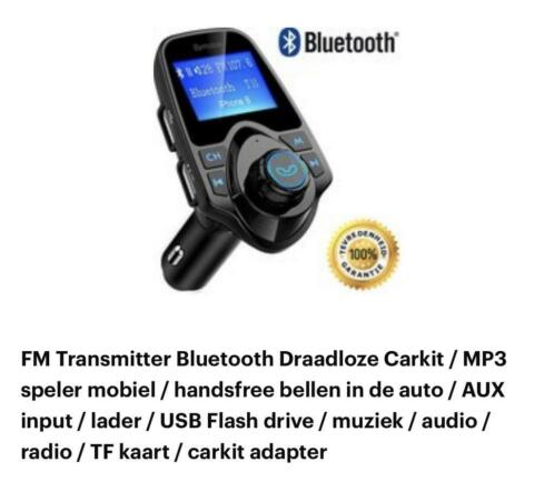 Fm transmitter Bluetooth carkit, draadloos