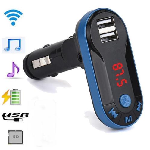 Fm transmitter mp3 speler via bluetooth USB SD AUX Carkit