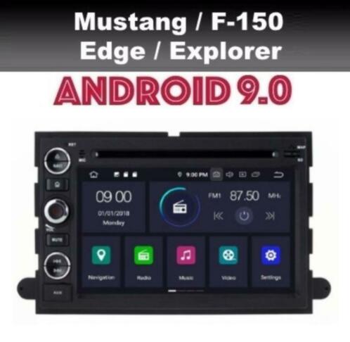 Ford F150 F250 Mustang radio navigatie android 9.0 wifi dab
