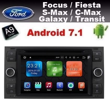 Ford Focus CMax Transit Kuga navigatie android 7.1 wifi dab