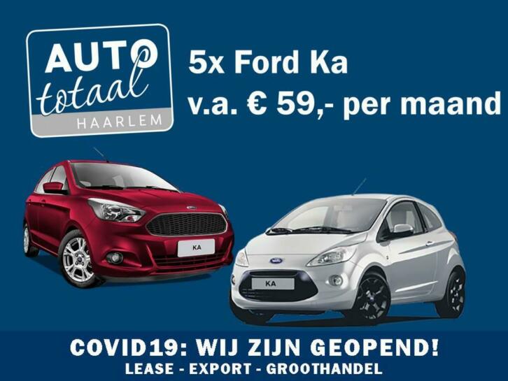 Ford Ka 1.2 Titanium --5x op voorraad al v.a.  59,- per maa