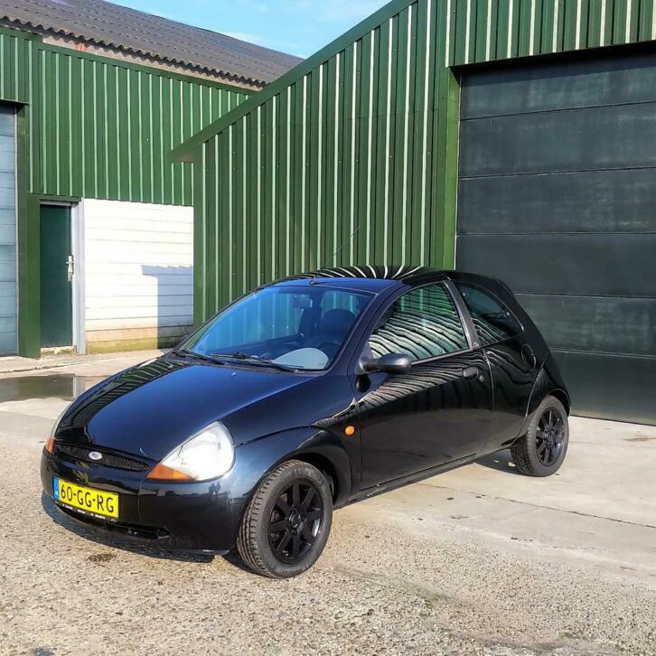 Ford KA 1.3 I 44KW 2000 Black on Black LEDER AIRCO NIEUW APK