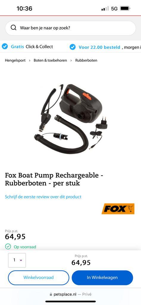 Fox oplaadbare boot pomp