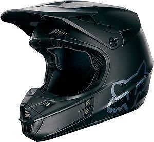 Fox v1 mat zwarte helm voor kinderen  ride 100 bril
