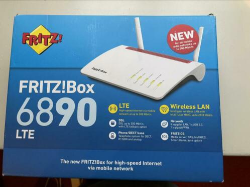 Fritzbox 6890 met LTE optie en buitenantenne