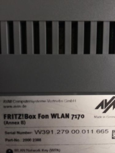 FritzBox fon WLAN 7170 (AnnexB)