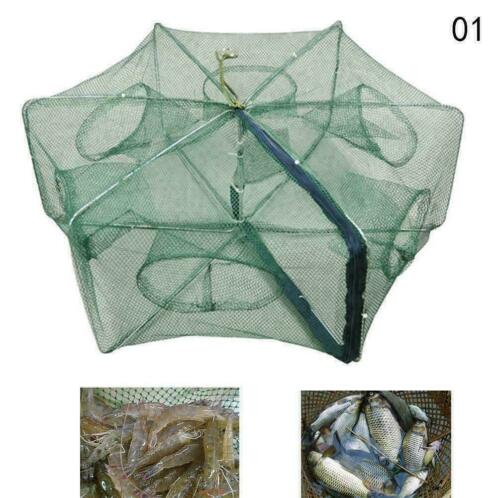 Fuik met 6 openingen inklapbaar vang kreeft paling krab vis