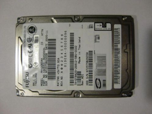 Fujitsu 60GB 2,5034 IDE 5400rpm laptop harddisk