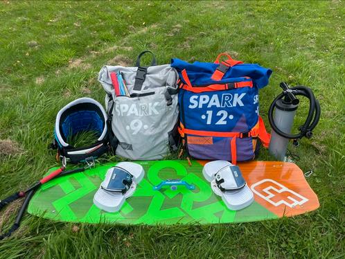 GA spark kite set, 9  12m  kiteboard  harnas  pomp