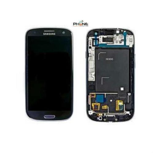 Galaxy S3 i9300 Complete LCD Display frame Ceramic Black.